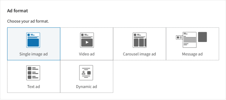 Step 5 Select an ad format